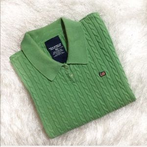 {RL Polo} Green Collared Short Sleeve Knit Shirt